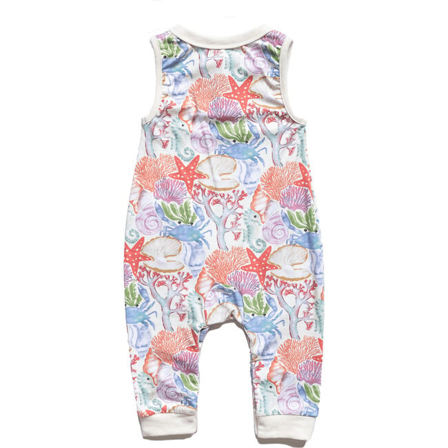 Blake Romper Short Sleeves, Ocean Puzzle - Rompers - 5