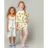 Girls Organic Kelby Dress, Cream Palm Trees - Dresses - 2 - thumbnail