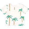 Kids Organic Tee, Cream Palm Trees - Tees - 1 - thumbnail