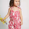 Baby Girls Organic Luna Romper, Pink Stem Floral - Rompers - 2