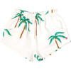 Girls Organic Theodore Short, Cream Palm Trees - Shorts - 1 - thumbnail