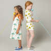 Girls Organic Kelby Dress, Cream Palm Trees - Dresses - 3