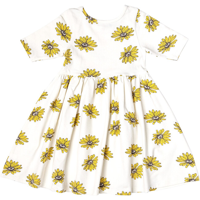 Girls Organic Steph Dress, Floating Daisy - Dresses - 3