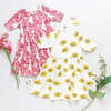 Girls Organic Steph Dress, Pink Stem Floral - Dresses - 4 - thumbnail