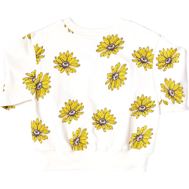 Girls Organic Sweatshirt, Floating Daisy - Sweatshirts - 6