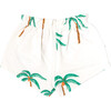Girls Organic Theodore Short, Cream Palm Trees - Shorts - 5