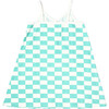Girls Organic Kelby Dress, Mint Check - Dresses - 6 - thumbnail