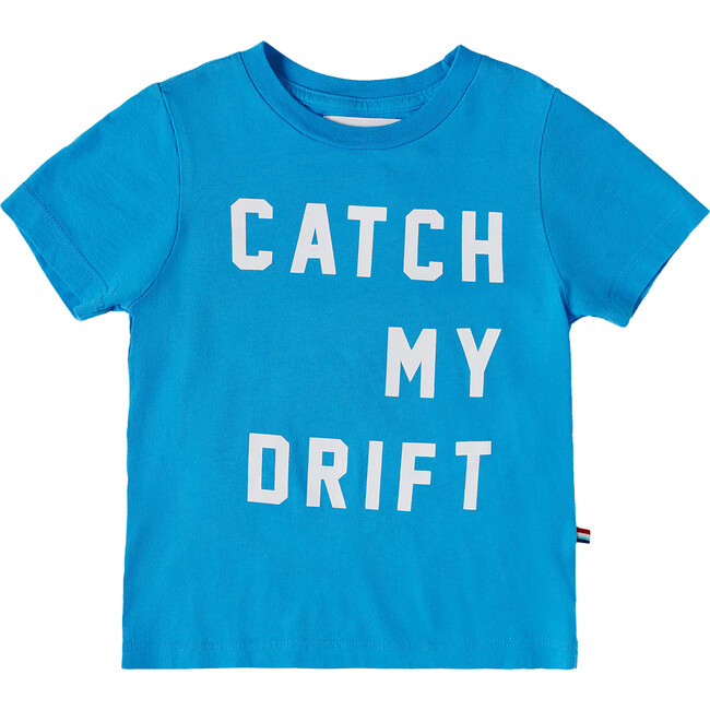 Catch My Drift Crew Neck Tee, Blue - T-Shirts - 1