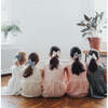 Hand-Tied Eyelet Bow, Pale Yellow - Hair Accessories - 2