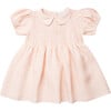 Draughts Linen Check Smocked Bodice Dress, Powder Pink - Dresses - 1 - thumbnail