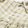 Marbles Check Linen Puffed Raglan Sleeve Dress, Oat And Olive - Dresses - 4