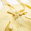 Marbles Check Linen A-Line Pinafore Dress, Lemon - Dresses - 4