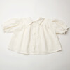 Duck Goose Linen Puff Sleeve Blouse, Milk - Blouses - 5