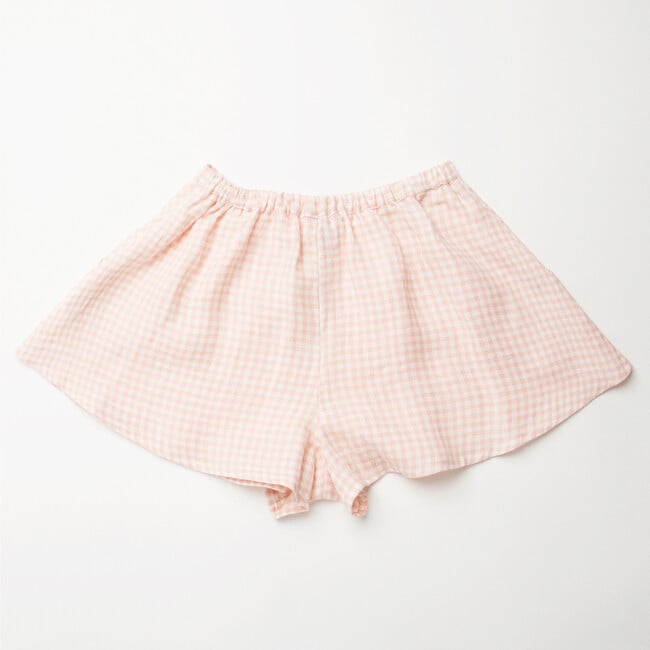 Knock Down Ginger Linen Check Shorts, Powder Pink - Shorts - 5