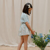 Scrabble Organic Cotton Knit Short Puff Sleeve Jumper, Powder Blue - Jumpers - 3