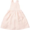 Conkers Check Linen Pinafore Dress, Powder Pink - Dresses - 1 - thumbnail