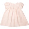 Cats Cradle Linen Short Puff Check Dress, Powder Pink - Dresses - 1 - thumbnail