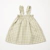 Daisy Chain Linen Check A-Line Dress, Olive And Oat - Dresses - 4