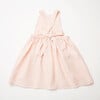 Conkers Check Linen Pinafore Dress, Powder Pink - Dresses - 4