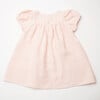 Cats Cradle Linen Short Puff Check Dress, Powder Pink - Dresses - 5