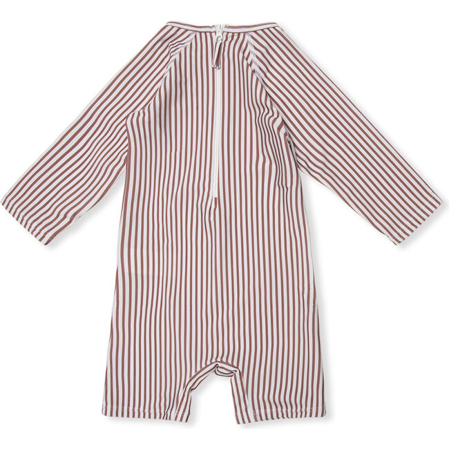 Goldie One Piece Swimsuit  Print Acorn, Brown Stripes - Swim Trunks - 5
