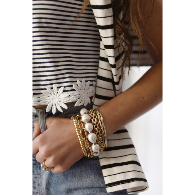 Women's Twisted Gold Bangle - Bracelets - 2