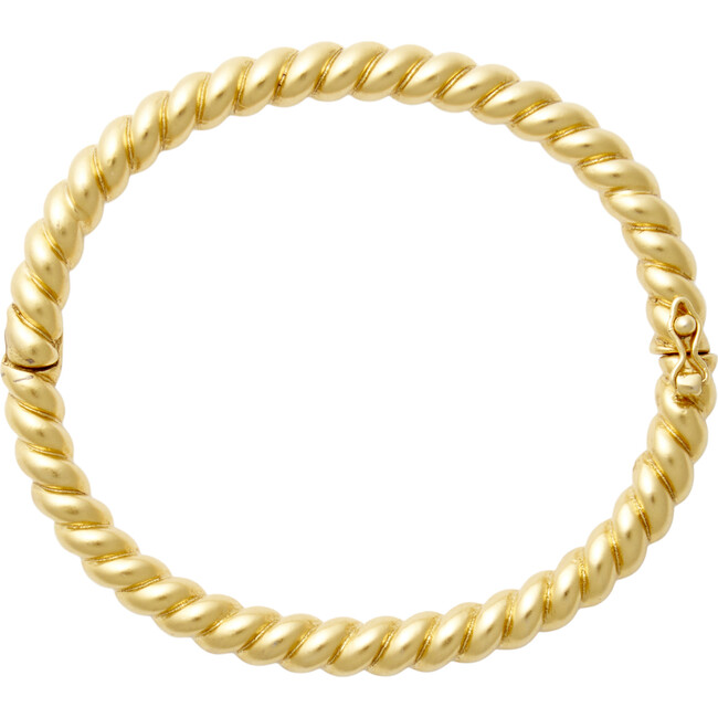 Women's Twisted Gold Bangle - Bracelets - 3