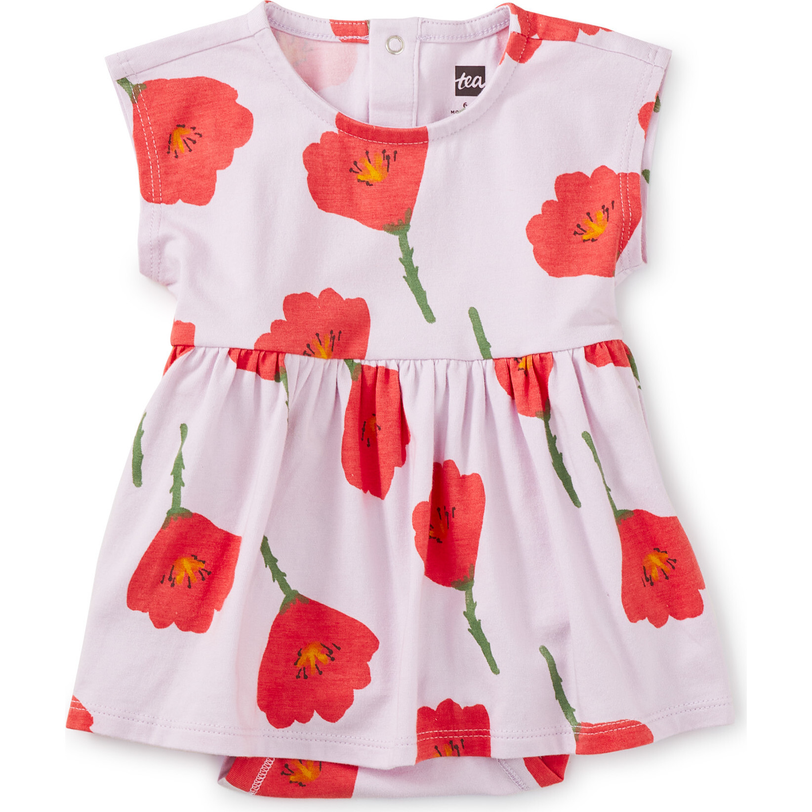 Printed Cap Sleeve Bodysuit Dress, Flores Nopales - Dresses - 1