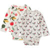 Printed Full Sleeve Bodysuit, Eat Your Veggies (Pack Of 2) - Onesies - 1 - thumbnail