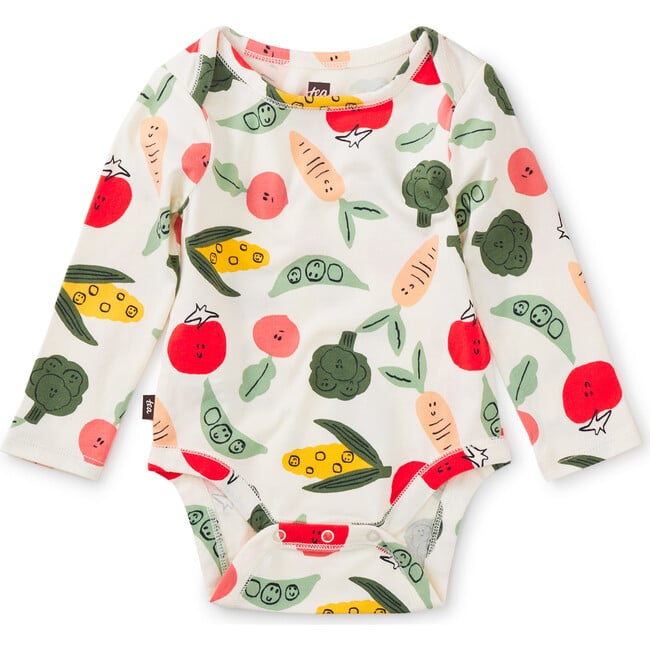 Printed Full Sleeve Bodysuit, Eat Your Veggies (Pack Of 2) - Onesies - 3