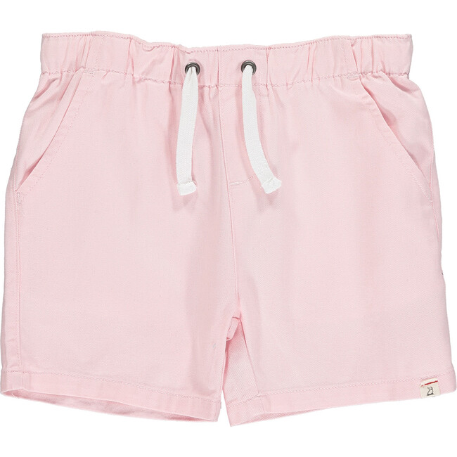 Twill Woven Shorts With Fake Tie Cord, Pink
