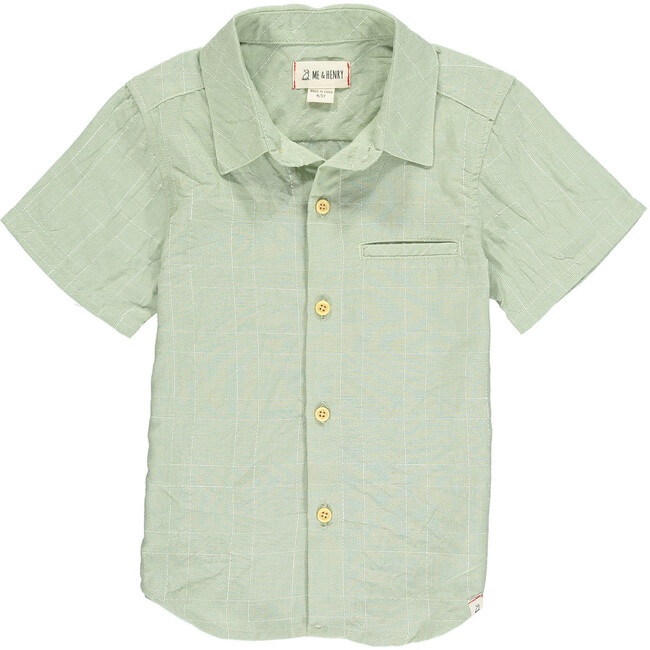 Grid Short Sleeved Shirt, Mint
