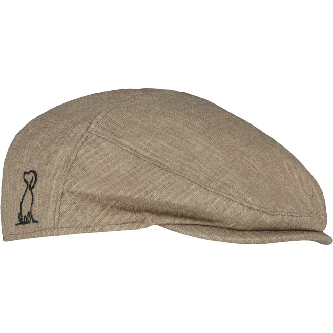 Gauze Flat Cap, Brown - Hats - 1