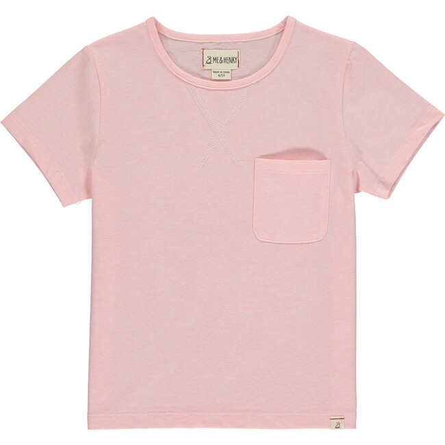 Crew Neck Short Sleeve Sports Tee, Pink - T-Shirts - 1