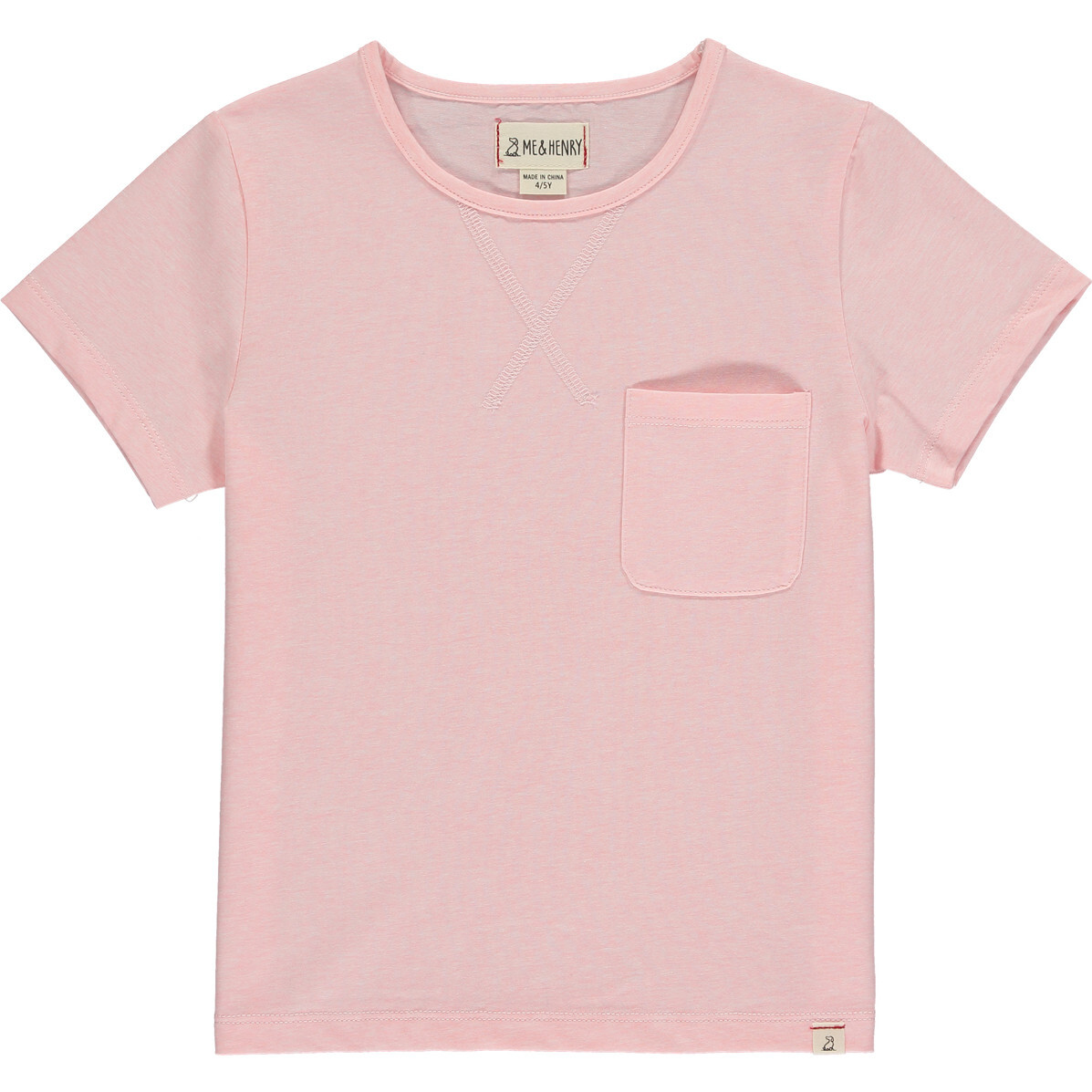 Crew Neck Short Sleeve Sports Tee, Pink - T-Shirts - 1