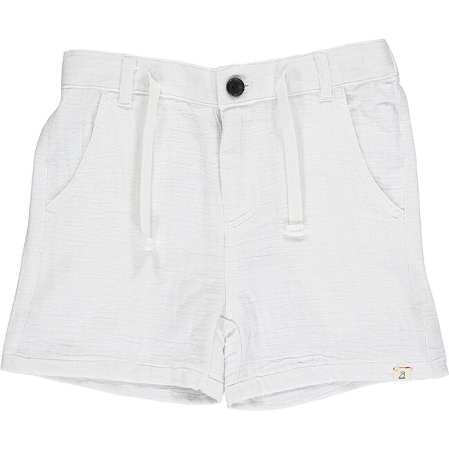 Cotton Gauze Crew Shorts, White