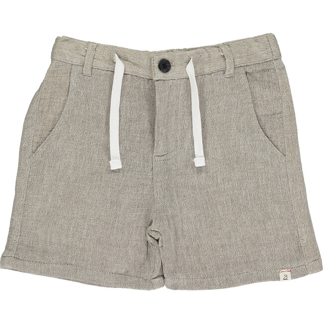 Cotton Gauze Crew Shorts, Brown - Shorts - 1