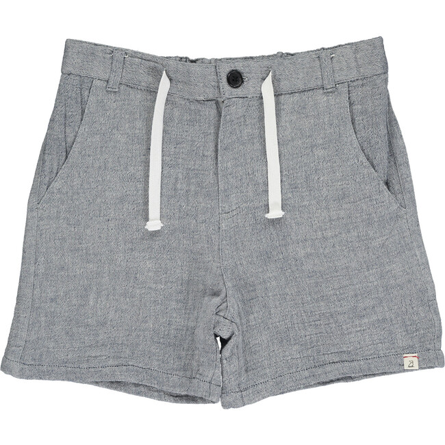 Cotton Gauze Crew Shorts, Grey - Shorts - 1