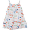 Scribble Linen Summer Dress, Plaid - Dresses - 3 - thumbnail
