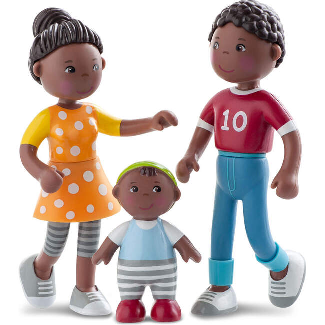 Little Friends Family Time - Mom, Dad and Baby Dollhouse Toy Figures