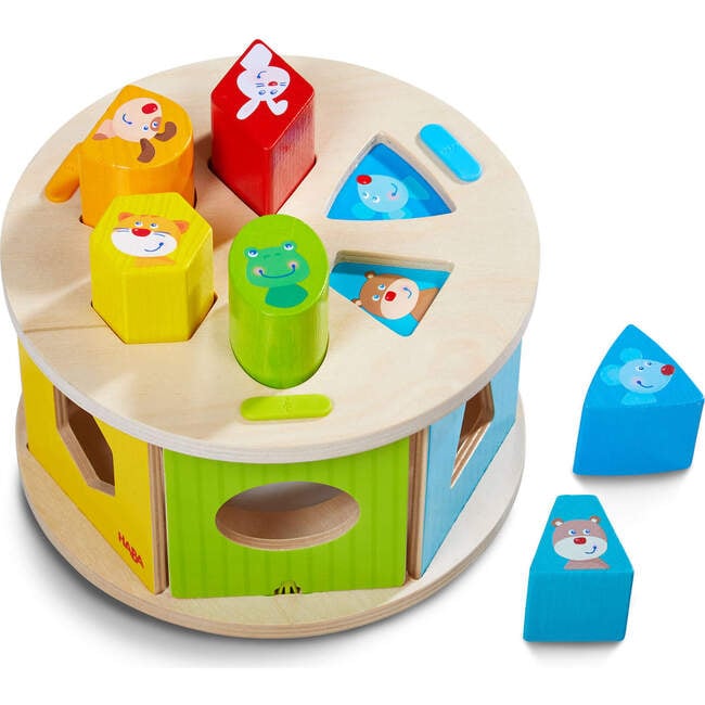 Wooden Shape Sorting Box Favorite Animals - Developmental Toys - 3