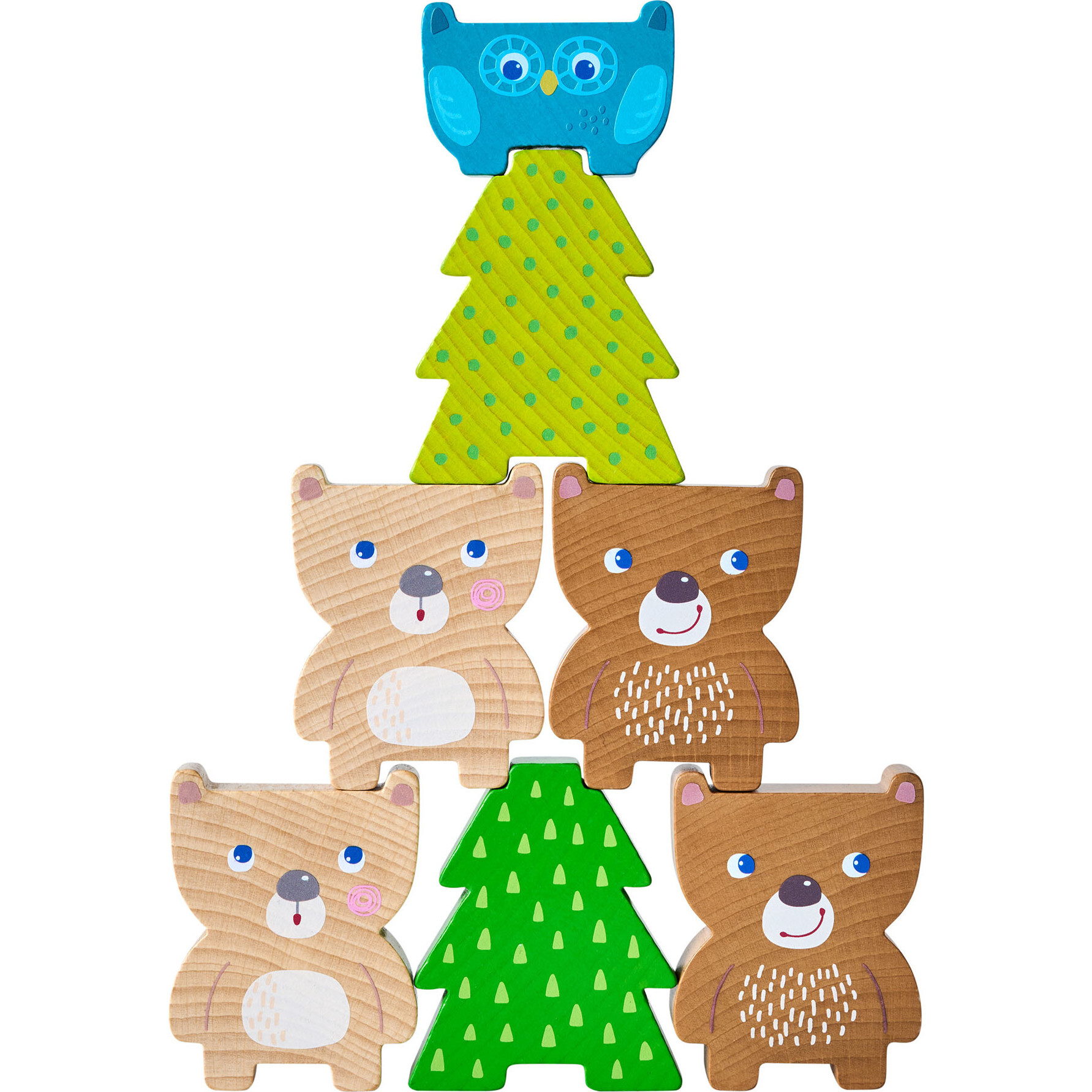 Forest Friends Chunky Wooden Stacking Toy (Made in Germany) - Blocks - 1