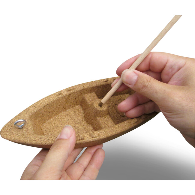Terra Kids Cork Boat - Easy to Assemble and Upgrade with Materials Found in Nature - DIY Fun for Young and Old - Outdoor Games - 4