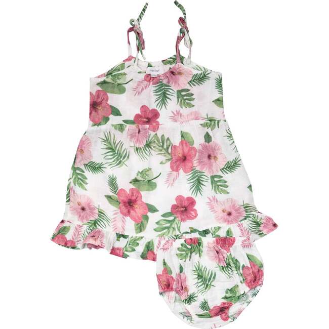 Hibiscus Dress & Diaper Cover - Dresses - 1