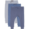 Baby Ricki Pant Trio, Blue Multi - Leggings - 1 - thumbnail