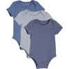 Baby Perry Short Sleeve Bodysuit Trio, Blue Multi - Onesies - 1 - thumbnail