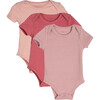 Baby Perry Short Sleeve Bodysuit Trio, Pink Multi - Onesies - 1 - thumbnail