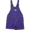 Straight Neckline Print Short Overalls, Violet Storm - Overalls - 1 - thumbnail