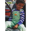 Straight Neckline Long Overalls, Green Cream - Overalls - 3