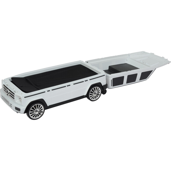 Mercedes G Class Suitcase, White - Ride-On - 4